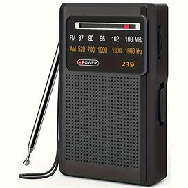 Portable Radio, Small Radio FM/AM, Transistor Radio With Excellent Receiving And Sound Quality/Headphone Jack, Easy To Use, Pocket Radio,Temu