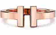 Tiffany T Square Ring In Rose Gold, Size: 8