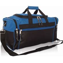 DALIX 21" Blank Sports Duffle Bag Gym Bag Travel Duffel With Adjustable Strap In Royal Blue