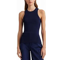 Lauren Ralph Lauren Women's Sleeveless Ribbed Sweater - Blue - Size XXS - Navy