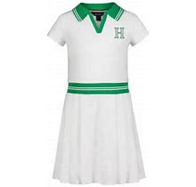 Tommy Hilfiger Girls 7-16 Ribbed Trim Polo Dress, White, Cotton