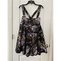 Free People Let The Sun Shine Floral Babydoll Dress In Dark Combo Size