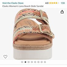 Clarks Shoes | Clarks Womens Lana Beach Slide Sandal | Color: Cream/Tan | Size: 6.5
