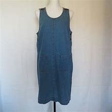 Serengeti Vintage Petite Womens Blue Jeans Denim Sleeveless Dress Size PS - Women | Color: Blue | Size: Petite S