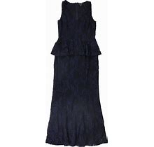 Ralph Lauren AJ1010 Womens Kynelle Maxi Dress, Blue, 6