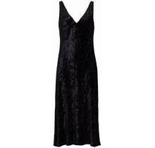 Vince Women's Textured Slip Midi-Dress - Black - Size Medium