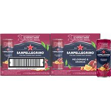 Sanpellegrino Italian Sparkling Drink Melograno And Arancia, Sparkling Orange And Pomegranate Beverage, 24 Pack Of 11.15 Fl Oz Cans