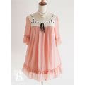 Arrowa-Line Polka Dots Onepiece Dress Pink Romantic Japan G294
