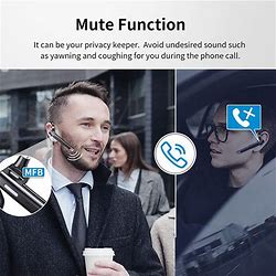 Wireless Bluetooth Headset Hands Free Single Mic For Office/Driving A
