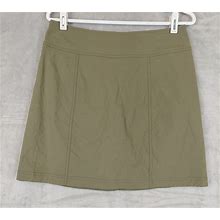 Royal Robbins Skort Size 6 Green Nylon Stretch Skirt Shorts Hiking