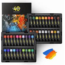 Oil Paint, 40Pcs (18Ml/0.6Oz) With Storage Box, Rich Pigments, Vibrant, Non Toxic Paints For Professional Artist, Hobby Painters & Kids, Ideal For