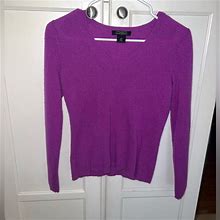 Ann Taylor Tops | Ann Taylor Purple Cashmere Sweater Xs Petite | Color: Purple | Size: Xs