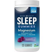 Natural Vitality Calm , Magnesium Citrate Gummies, Blueberry Pomegranate, 120 Count
