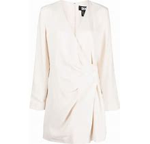 DKNY - Wrapped Blazer Dress - Women - Polyester/Polyester - S - Neutrals