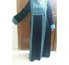 Palestinian Jordanian Embroidered Traditional Thobe/Dress/Abaya Black
