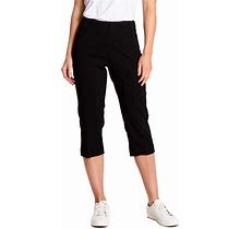 Women's Slimsation By Sport Haley Pull-On Solid Capri Golf Pants 18 Black