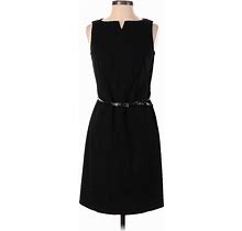 Talbots Casual Dress - Sheath Crew Neck Sleeveless: Black Dresses - Women's Size 4 Petite