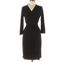 Philosophy Republic Clothing Casual Dress - Sheath V-Neck 3/4 Sleeve: Black Dresses - Women's Size Medium
