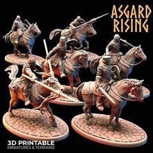 3D Printed Asgard Rising Medieval Calvary Set 28mm - 32mm Ragnarok D&D