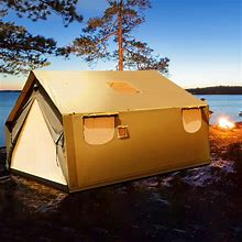 VEVOR Canvas Wall Tent Camping Tent W/ PVC Storm Flap Waterproof