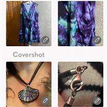 Lane Bryant Dresses | Lane Bryant Dress 2Wx43l+925 Clasp Necklace 16.5" | Color: Black/Purple | Size: 3X