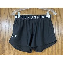 EUC Women's Under Armour Black Athletic Shorts Loose Fit Small