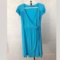 Fresh Produce Dresses | Fresh Produce Tea Room Faux Wrap Dress Turquoise | Color: Blue | Size: M