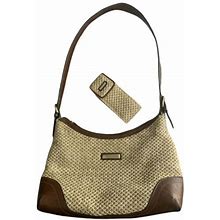Rosetti Woven Bag Purse Handbag Card Slots Zipper Close Extra Pouch