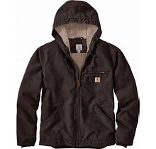 Men's Carhartt Sherpa Lined Jacket - J141 - OJ4392-M, L, Dark Brown