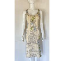 Yigal Azrouel Dress Long Maxi Sleeveless Sequin Tiered Floral Printed Size 10