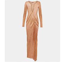 Missoni Mare, Lamé Beach Dress, Women, Brown, US 2, Dresses, Viscose