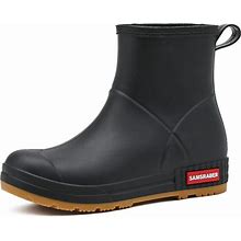 WOWSTICK Rain Boots For Women And Men, Waterproof Lightweight Comfortable Anti-Slip Ankle Height Rubber Garden Booties
