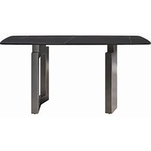 Latitude Run® Dining Table Metal In Gray/Black | 29.53 H X 70.87 W X 35.43 D In | Wayfair 6E533a31d7c89bb4dbd870f5213f6568