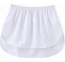 Outfmvch White Dress Layered Tiered Sheer Stripe Printing Extender Half Slip Plus Size Skirt Womens Dresses Fall Dresses