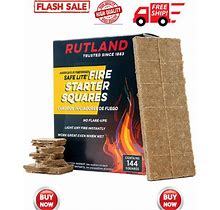 Rutland 50B Safe Lite Fire Starter Squares - 144 Squares, FREESHIPPING