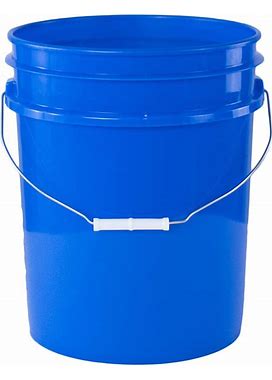 Epackagesupply, 5 Gallon Blue Plastic Bucket Only - Durable 90 Mil All Purpose Pail - Food Grade Buckets NO LIDS Included - Contains No BPA Plastic