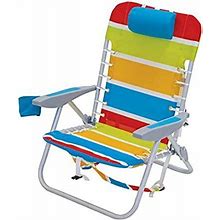 Rio Brands Rio Beach 4-Position Backpack Lace-Up Chair Bright Stripe