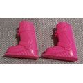 Barbie Snow Boots Pink 1 in X 1 in Fashion Doll Shoe Plastic