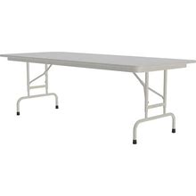 Correll 96" W X 30" D Height Adjustable Melamine Folding Table, Granite