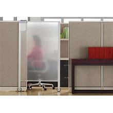Quartet Workstation Privacy Screen, 38 X 64 Inches, Gray | Glass | Durability