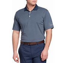 Walter Hagen Men's Essentials Stripe Golf Polo, Large, Navy