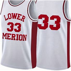 Men's 33 Embroidered Basketball Jersey, Retro Breathable Sports Uniform, Sleeveless Basketball Shirt For High School Training,White,Must-Have,Temu
