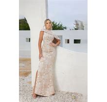 Terani Couture 232M1571 Fitted Long Mother Of The Bride Dress Champagne / 12