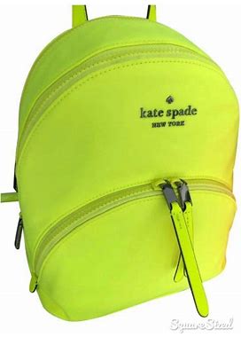 Kate Spade Bags | Kate Spade Nylon Neon Yellow Backpack | Color: Yellow | Size: 11.5" Tall X 9.5" Wide X 5.5" Deep