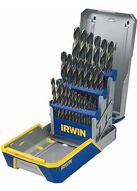 Irwin® Reduced Shank HSS Black And Gold Metal Index Drill Bit Set