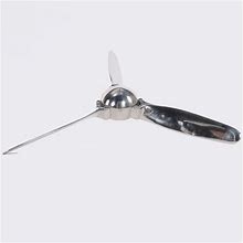 3-Blade Propeller Collectible Metal Scale Model Airplane, Grey, Artwork, By Old Modern Handicrafts Inc.