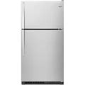 Whirlpool Wrt311fzdm 33" Top-Freezer Refrigerator With 20.5 Cu. Ft. Capacity 3 Frameless Glass Shelves 2 Humidity-Controlled Crispers 3 Adjustable Gal