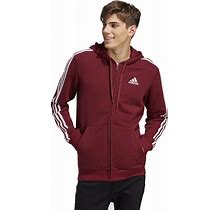 Adidas Men's Essentials 3-Stripes Fleece Full Zip Hoodie