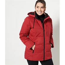 Arctic Expedition Horizontal Quilted Down Coat Chili Pepper 2X A458834