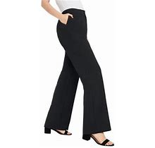 Plus Size Women's Tummy Control Bi-Stretch Bootcut Pant By Jessica London In Black (Size 22 W)